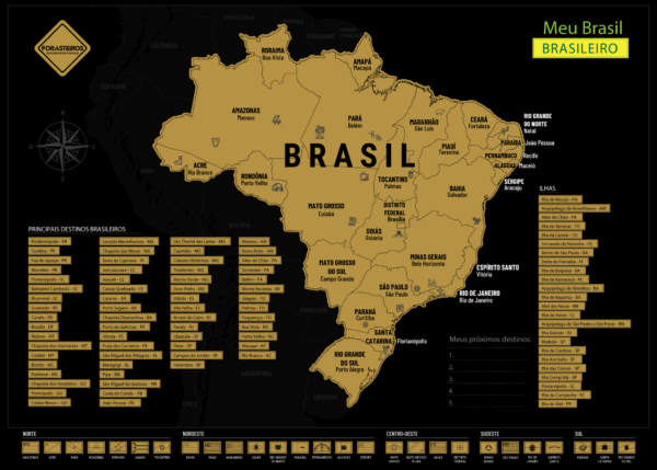 Mapa Raspadinha Brasil Prata ou dourado
