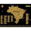Mapa de Raspar Brasil 50x70 Dourado Sem Moldura - Image 3