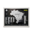 Mapa de Raspar Brasil 50x70 prata Com Moldura - Image 3