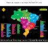 Mapa de Raspar Brasil 50x70 Dourado Sem Moldura - Image 5