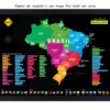 Mapa de Raspar Brasil 50x70 prata Com Moldura - Image 8