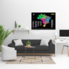 Mapa de Raspar Brasil 50x70 prata Sem Moldura - Image 7