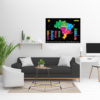 Mapa de Raspar Brasil 50x70 prata Sem Moldura - Image 8